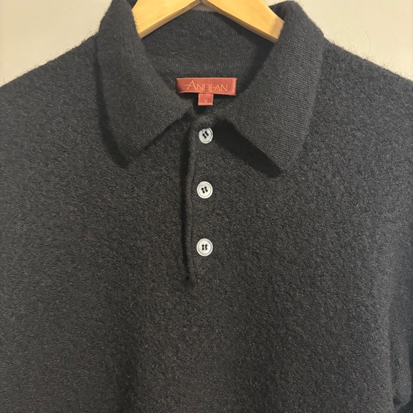 Andean Alpaca Wool Black Sweater - Picture 4 of 11